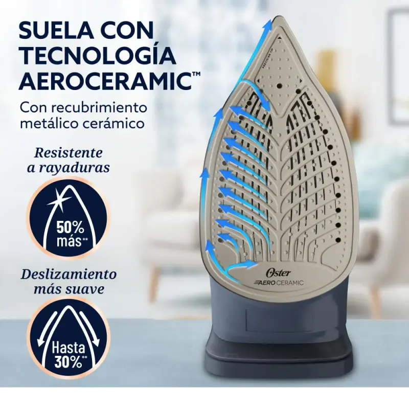 PLANCHA DE VAPOR OSTER AEROGLIDE S7000 NEGRO GCSTAC7002